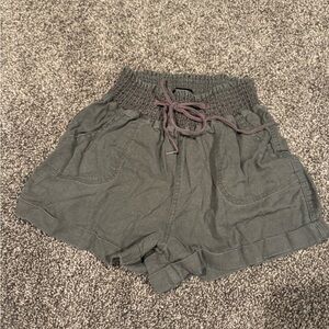 Women's Green Casual Shorts